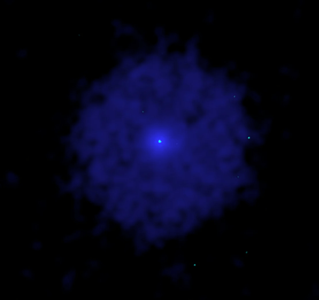 Observações de raios X feitas pelo telescópio XMM-Newton da Agência Espacial Europeia mostram a extensão da nebulosa da supernova e o Observatório de Raios X Chandra da Nasa identifica sua fonte central, uma estrela anã branca que curiosamente não contém hidrogênio ou hélio